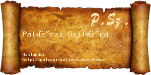 Palóczi Szilárd névjegykártya